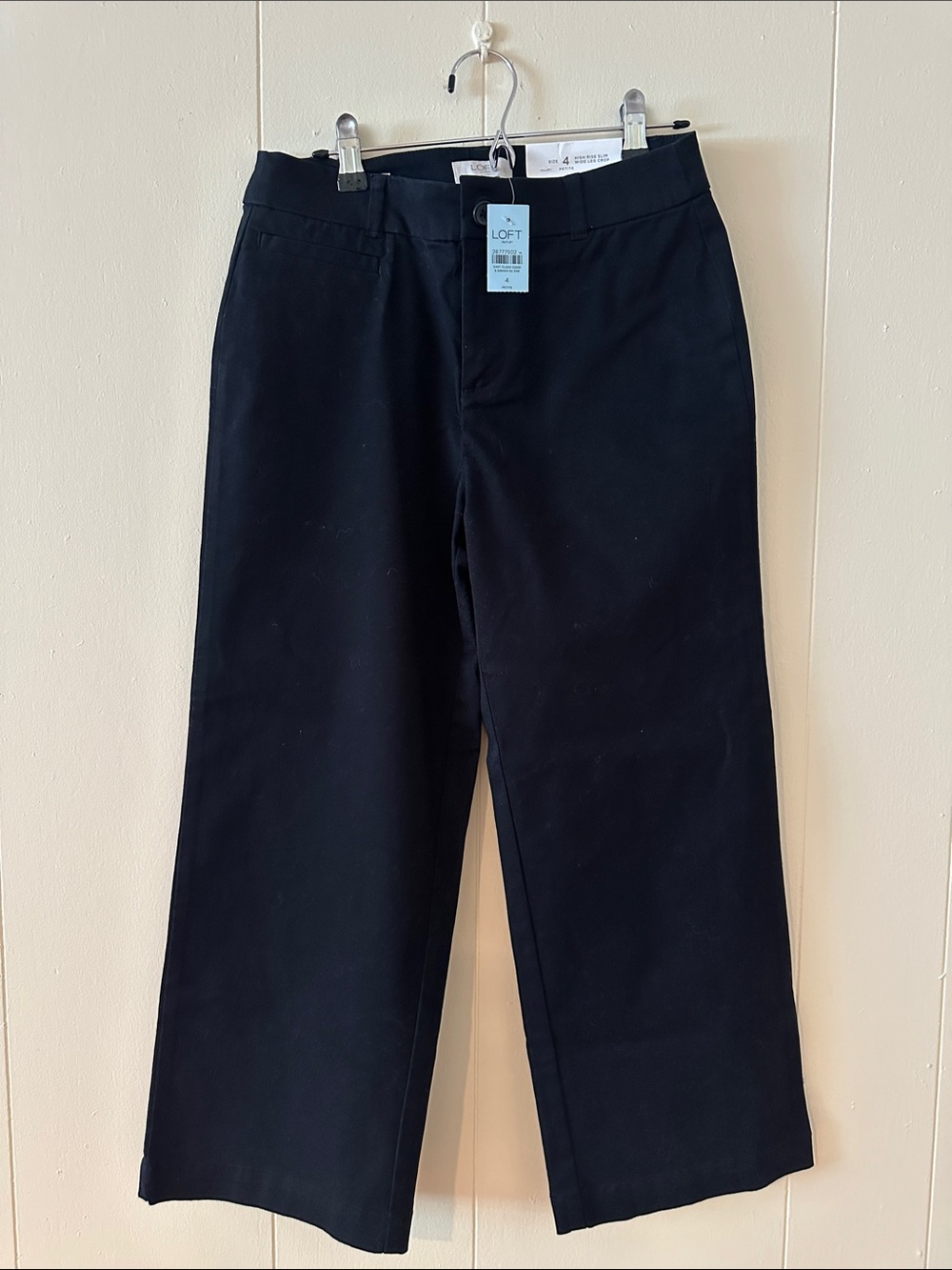 LOFT Petite High Rise Slim Wide Leg Crop Pants